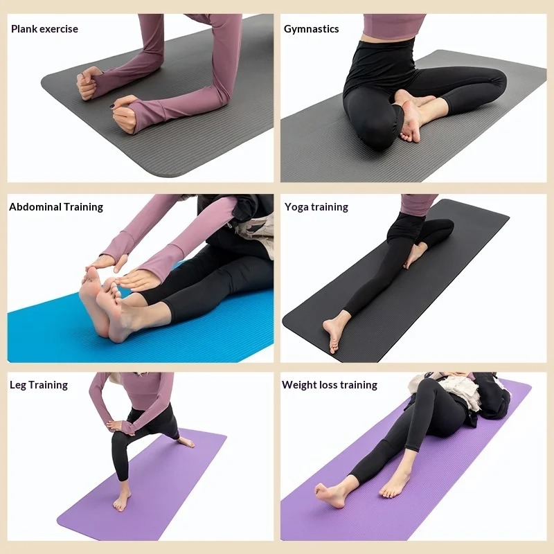 Thick Yoga Mat - Tappetino Yoga Extra Spesso Antiscivolo, Ammortizzante,