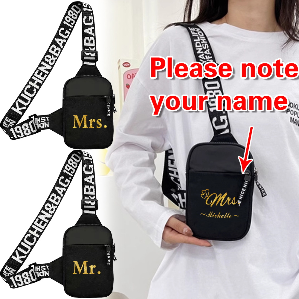 Yoga Fitness Name - Borsa da petto personalizzata con nome