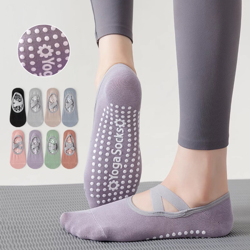 Yoga Fitness Dance - Calzini da yoga con fondo in