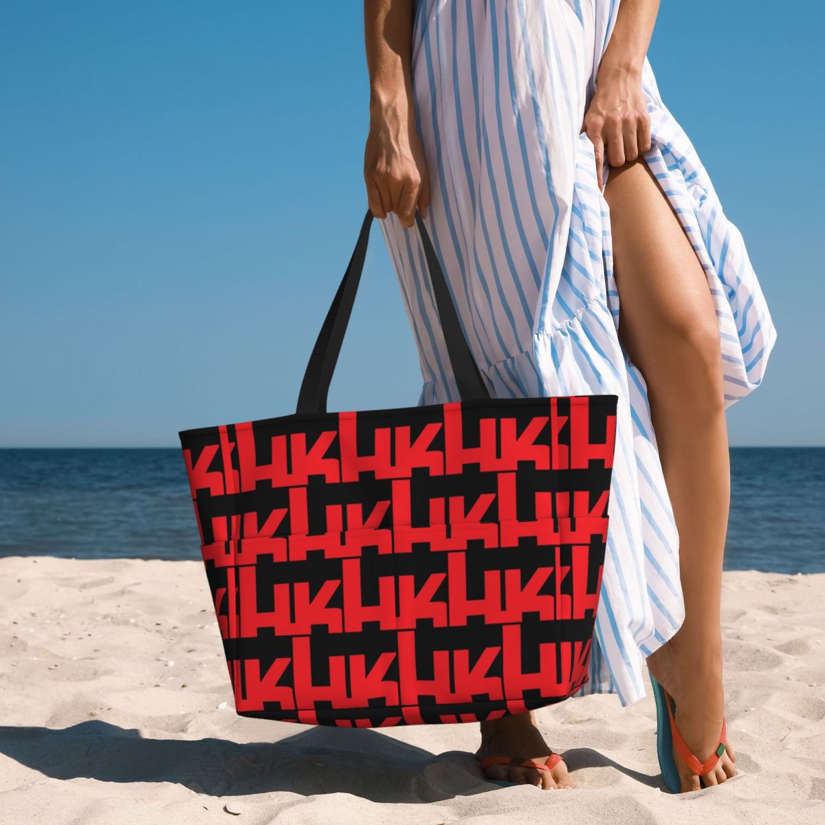 Yoga Fitness Hk - Borsa tote da spiaggia con logo