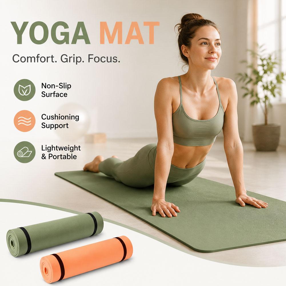 Thick Yoga Mat - Tappetino spesso per yoga, tappetino antiscivolo