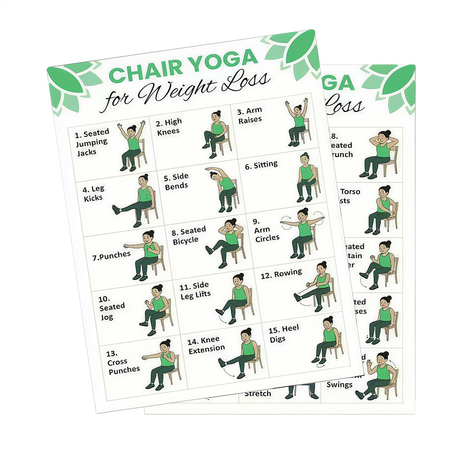 Yoga Health & Fitness Centre - 2 Poster Yoga per Casa, Palestra,