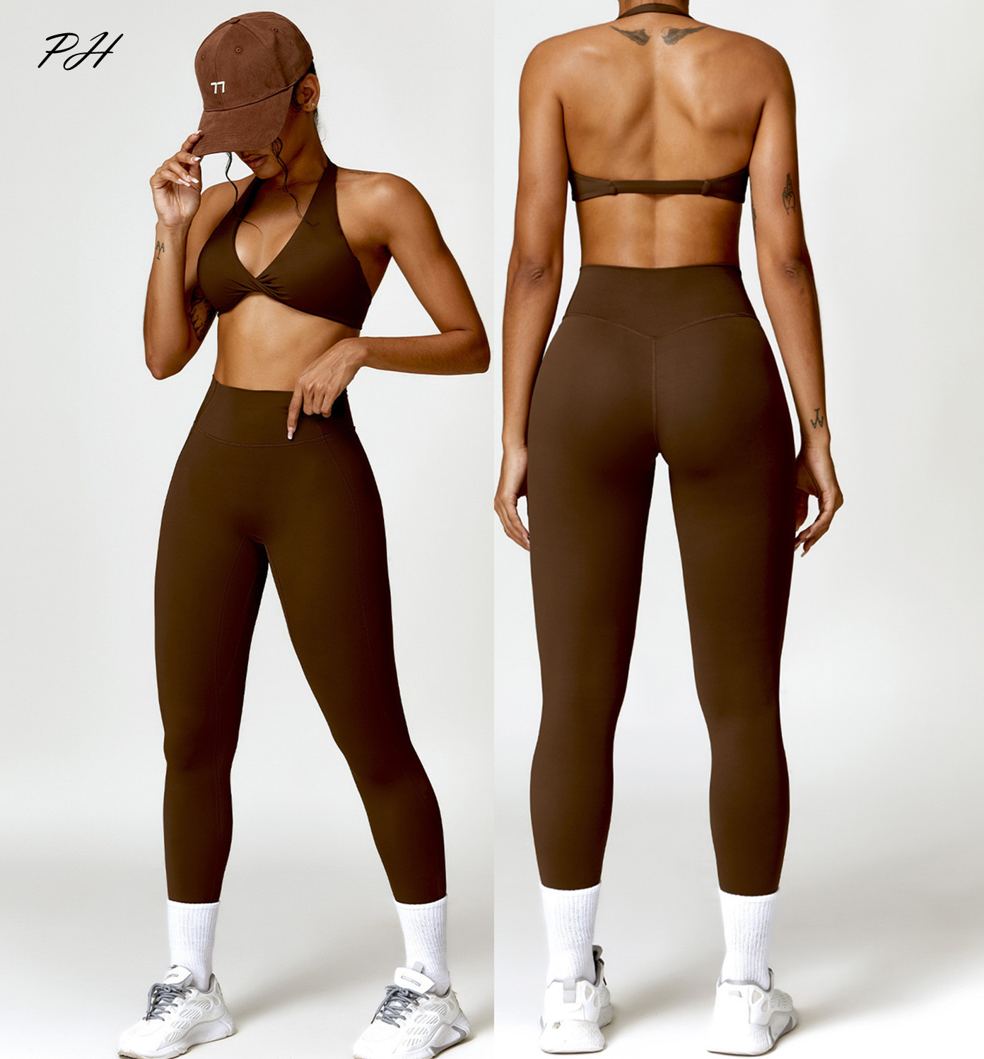 Yoga Fitness Kleidung - 2 pezzi Yoga Set Nude Feeling