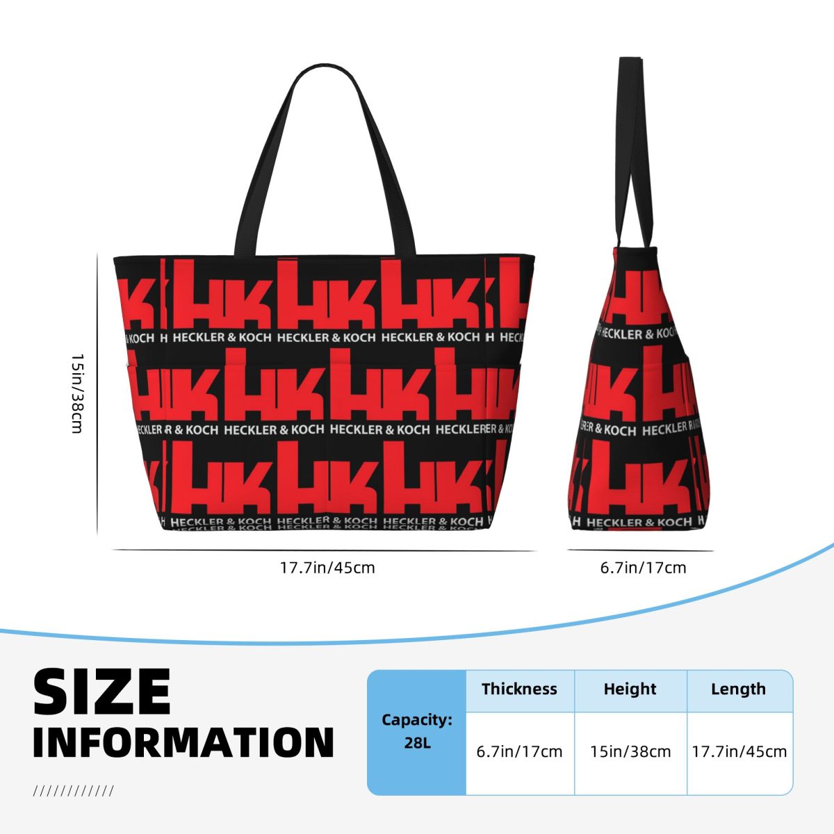 Borsa da spiaggia con logo HK  - Yoga Fitness Hk recensione e prezzo