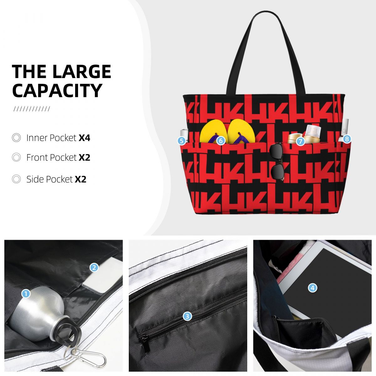Borsa tote da spiaggia con log - Yoga Fitness Hk recensione e prezzo
